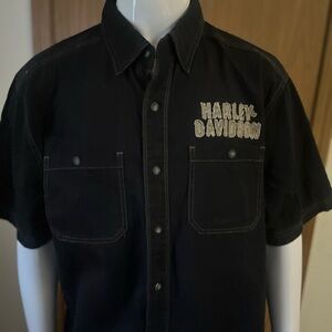 Men’s Harley Davidson button down short sleeve shirt
